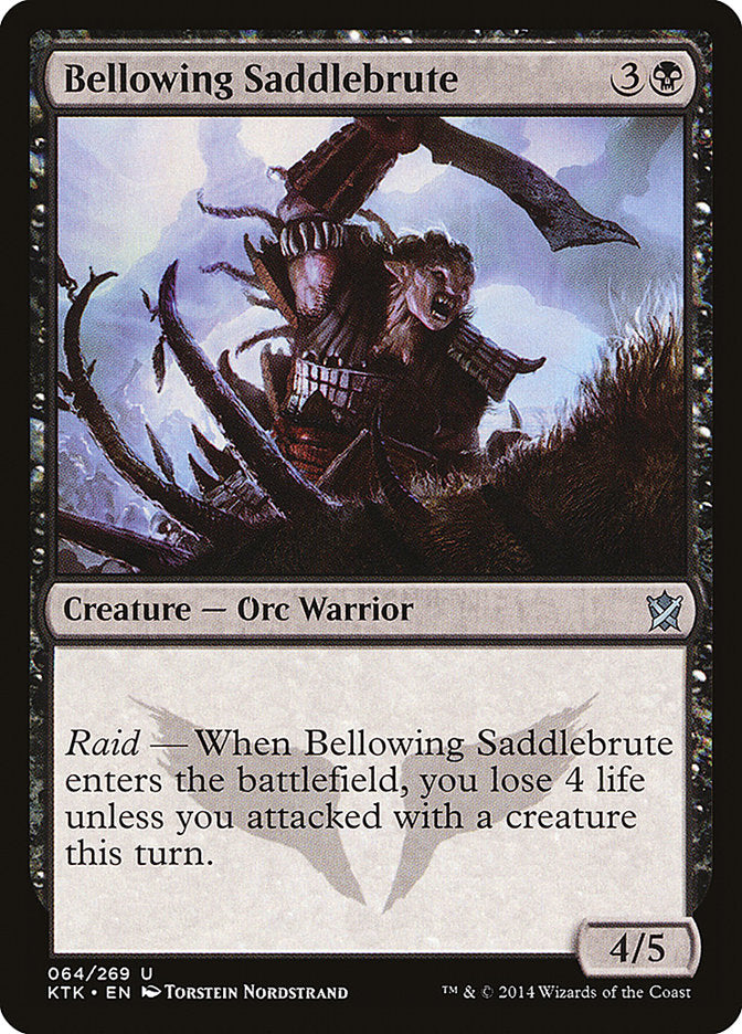 Bellowing Saddlebrute 64 (Khans of Tarkir) 