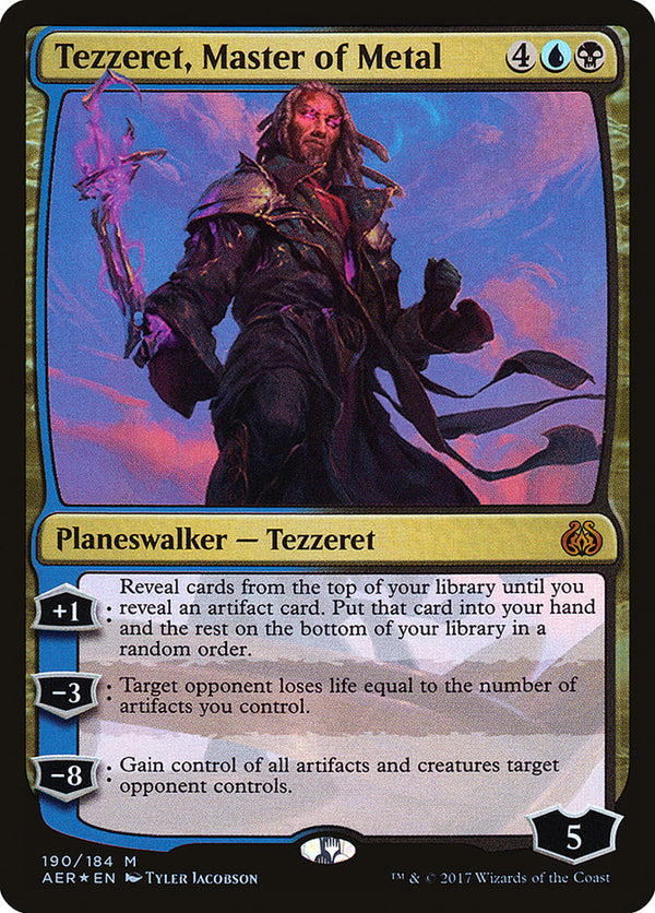 Tezzeret, Master of Metal 190/184 (Aether Revolt)  - Foil