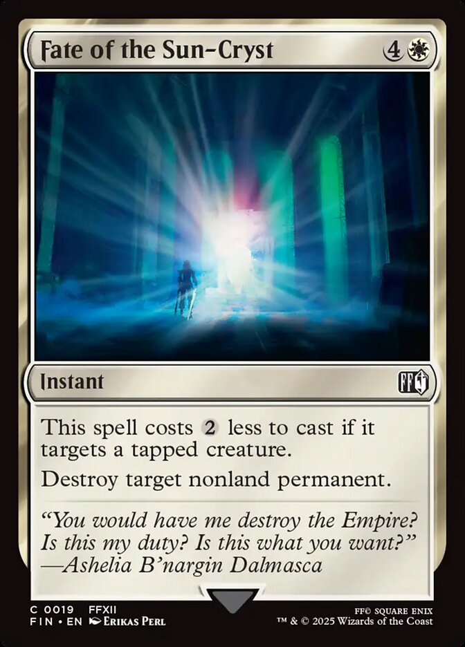Fate of the Sun-Cryst 19/309 (FINAL FANTASY)  - Foil