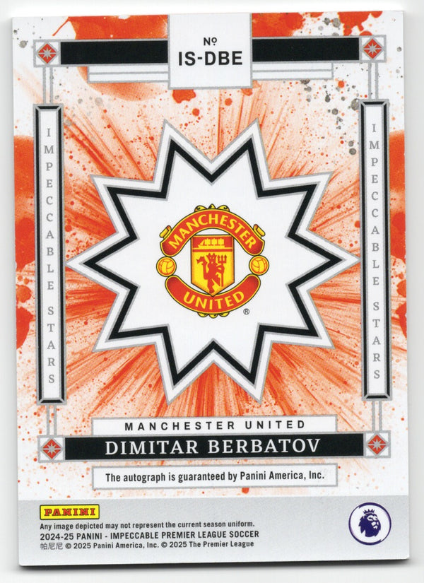 DIMITAR BERBATOV - Panini Immaculate  2024/25 - AUTO /25
