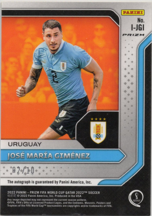 JOSE GIMENEZ - Panini Prizm WC22 - AUTO /10
