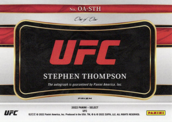 STEPHEN THOMPSON - Panini Select UFC -OCTAGONE ACTION SIGNATURES 1 of 1