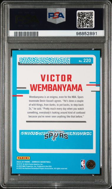 PSA 10 2023 Donruss - Victor Wembanyama - RC