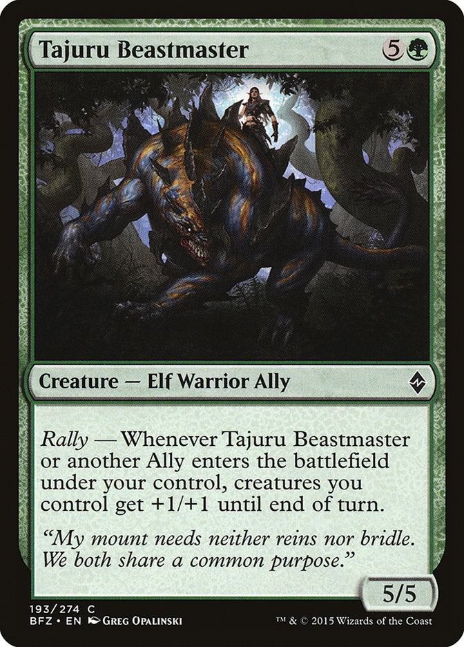 Tajuru Beastmaster 193/274 (Battle for Zendikar) 