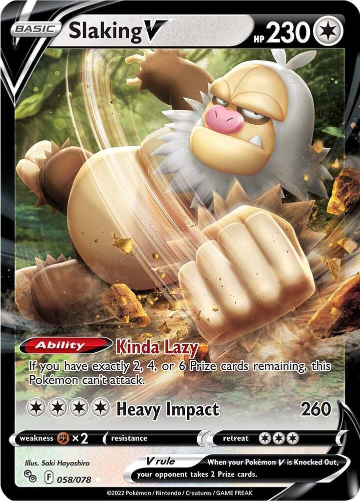 Slaking V 058/078 (Pokemon GO)  - Holofoil