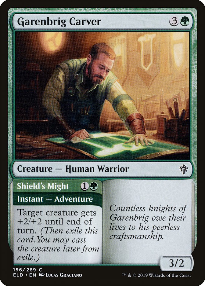 Garenbrig Carver // Shield's Might 156/269 (Throne of Eldraine) 