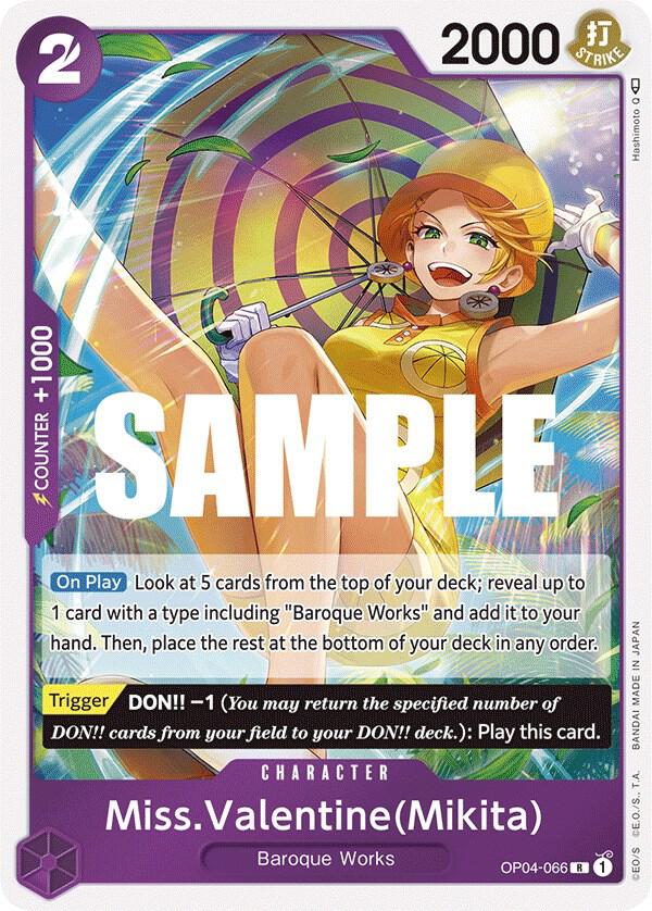 Miss.Valentine(Mikita) OP04-066 (Kingdoms of Intrigue)  - Foil