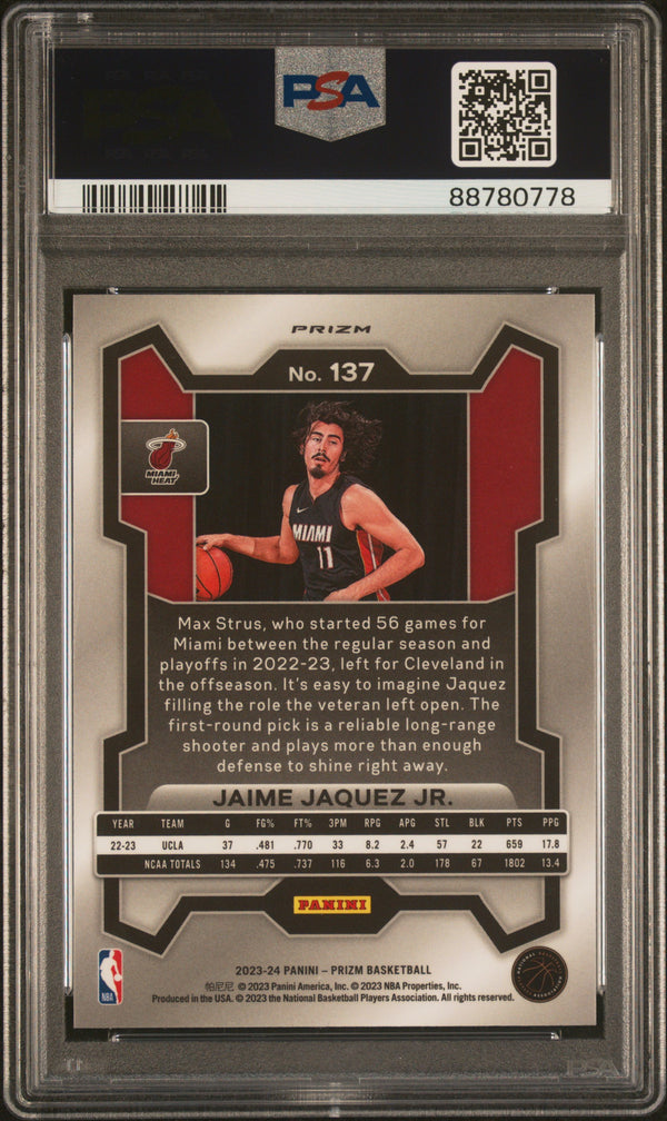 PSA 10 Panini Prizm - Jaimie Jaquez Jr. - RC Cracked Ice