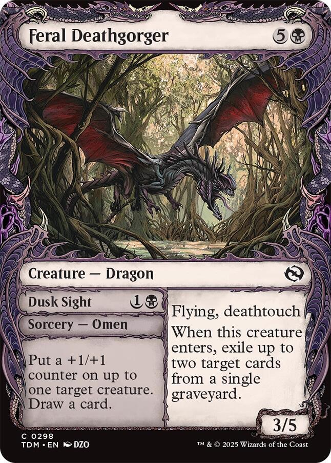 Feral Deathgorger // Dusk Sight 298/291 (Tarkir: Dragonstorm)  - Showcase