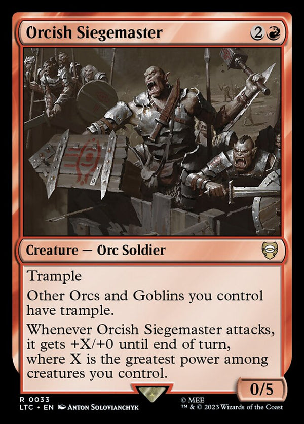 Orcish Siegemaster 33/347 (Commander: The Lord of the Rings: Tales of Middle-earth) 