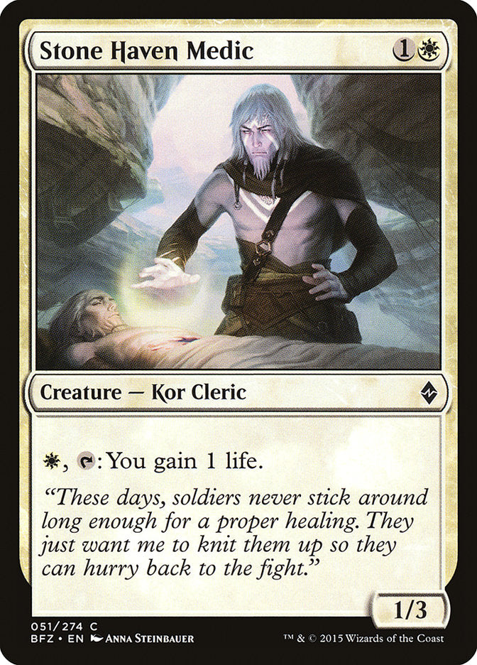 Stone Haven Medic 51/274 (Battle for Zendikar) 
