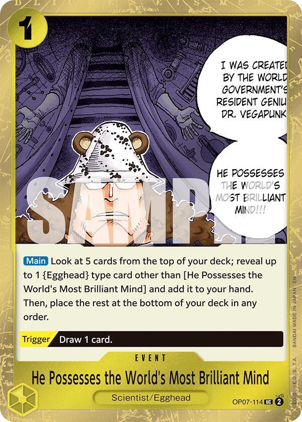 He Possesses the World's Most Brilliant Mind OP07-114 (Premium Booster -The Best- Vol. 2)  - Pirate Foil