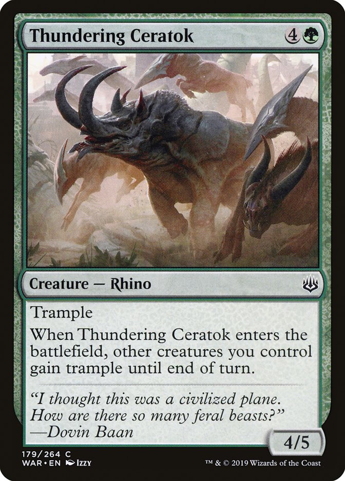 Thundering Ceratok 179/264 (War of the Spark) 