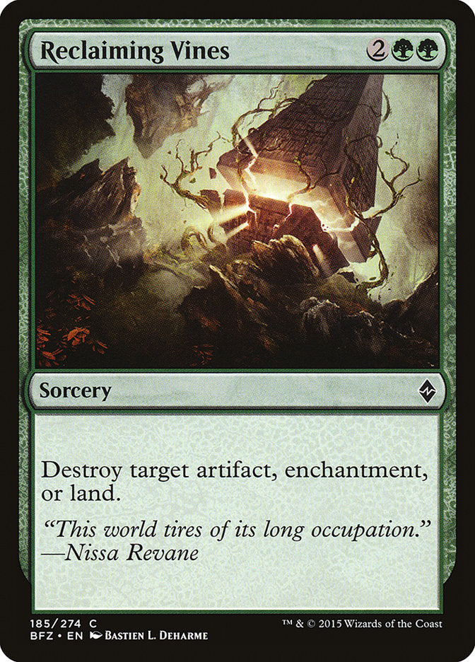 Reclaiming Vines 185/274 (Battle for Zendikar) 