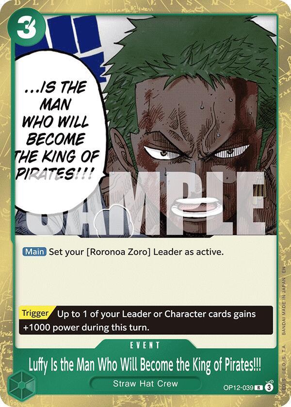 Luffy Is the Man Who Will Become the King of Pirates!!! OP12-039 (Legacy of the Master)  - Foil