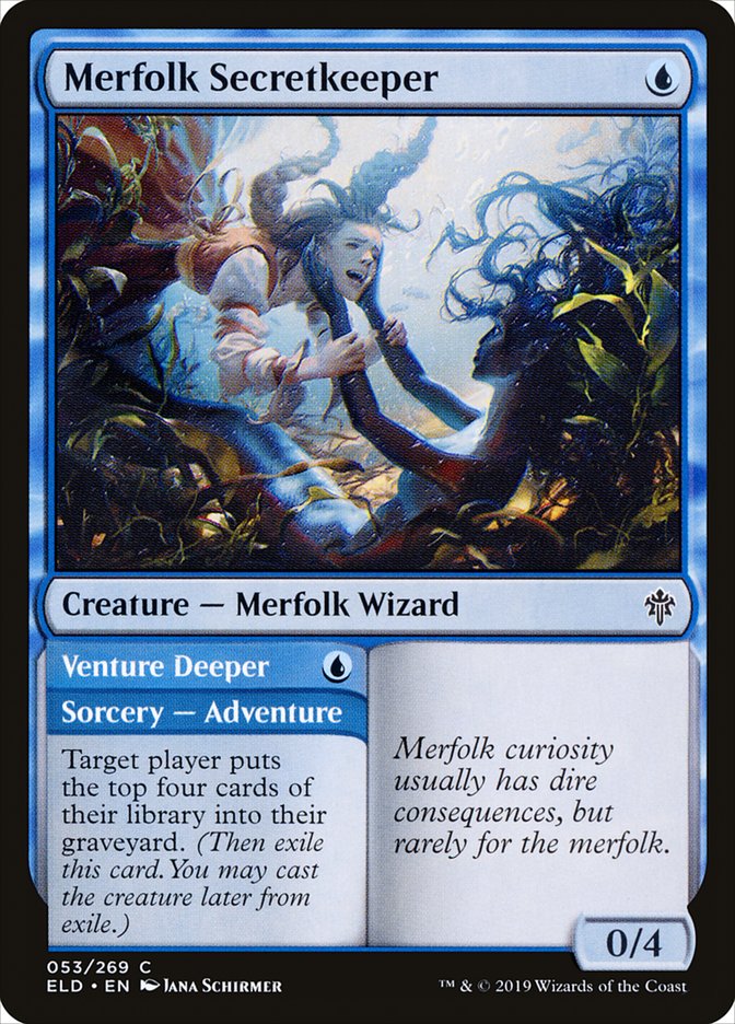 Merfolk Secretkeeper // Venture Deeper 53/269 (Throne of Eldraine) 