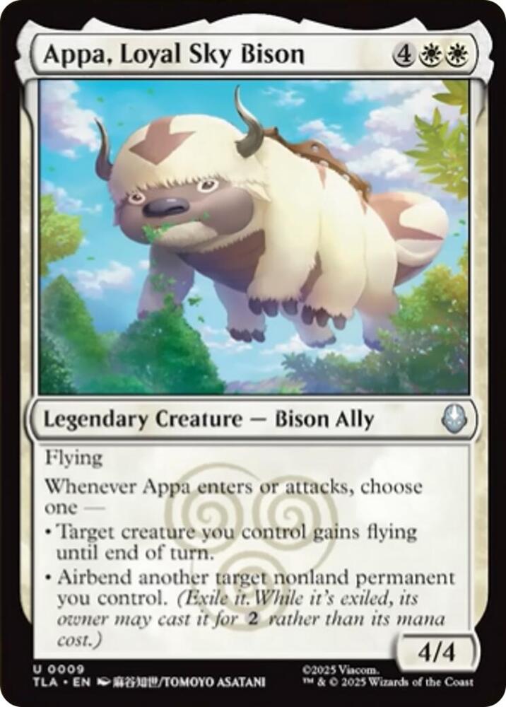 Appa, Loyal Sky Bison 9/286 (Avatar: The Last Airbender) 