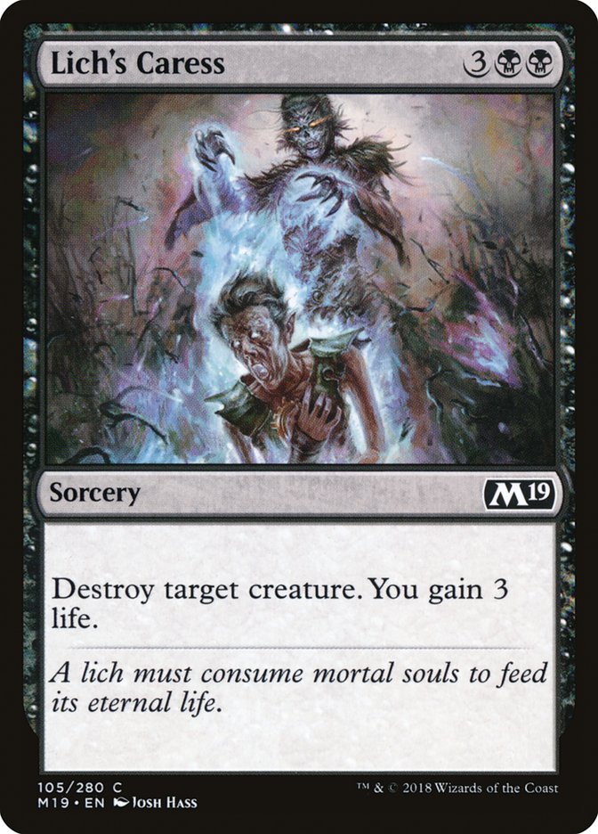 Lich's Caress 105/280 (Core Set 2019) 