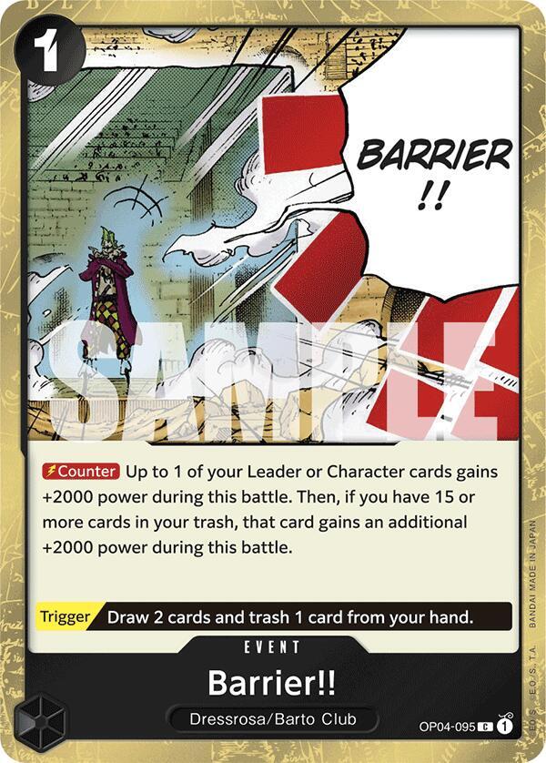 Barrier!! OP04-095 (Premium Booster -The Best-)  - Jolly Roger Foil