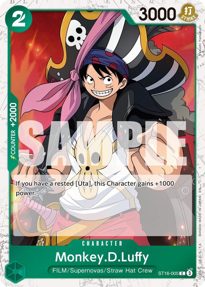Monkey.D.Luffy ST16-005 (Premium Booster -The Best- Vol. 2)  - Pirate Foil
