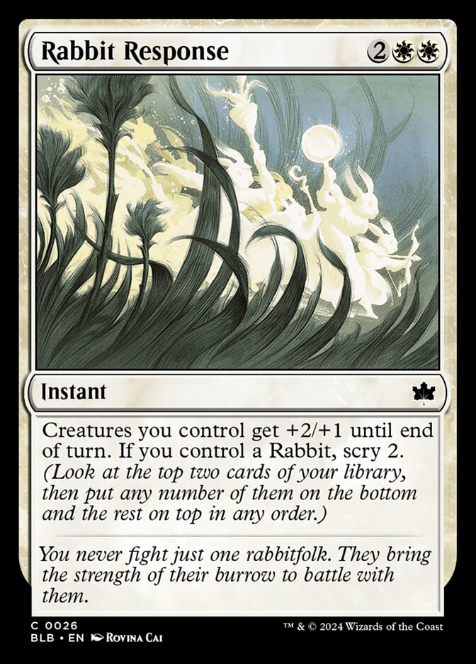 Rabbit Response 26/281 (Bloomburrow) 