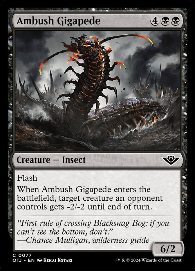 Ambush Gigapede 77/286 (Outlaws of Thunder Junction) 