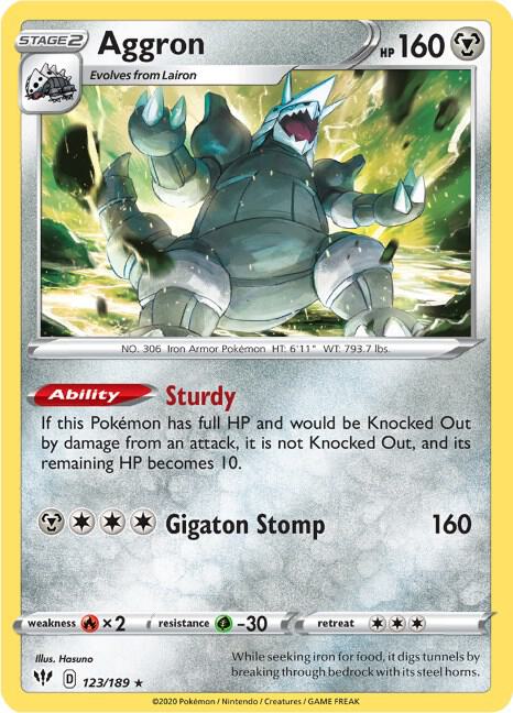 Aggron 123/189 (SWSH03: Darkness Ablaze)  - Holofoil