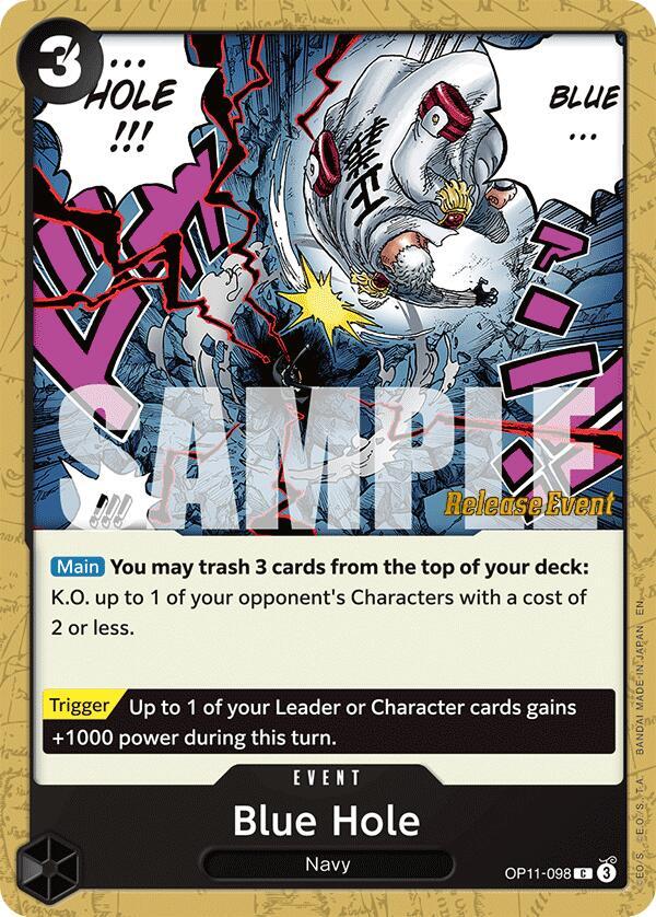 Blue Hole OP11-098 (A Fist of Divine Speed Release Event Cards) 