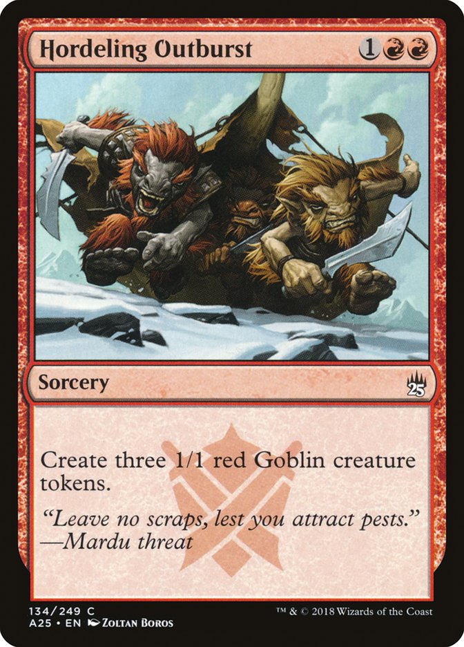 Hordeling Outburst 134/249 (Masters 25) 
