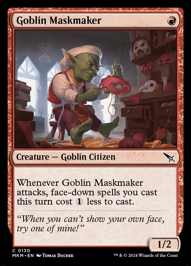 Goblin Maskmaker 130/286 (Murders at Karlov Manor) 