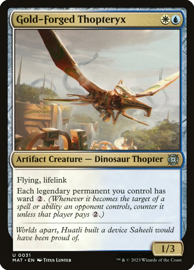 Gold-Forged Thopteryx 31/50 (March of the Machine: The Aftermath) 