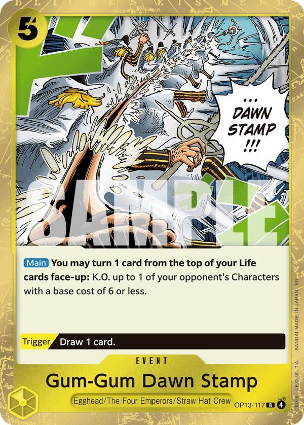 Gum-Gum Dawn Stamp OP13-117 (Carrying On His Will)  - Foil