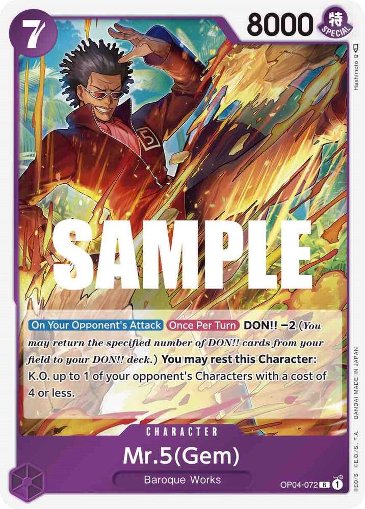 Mr.5(Gem) OP04-072 (Kingdoms of Intrigue)  - Foil