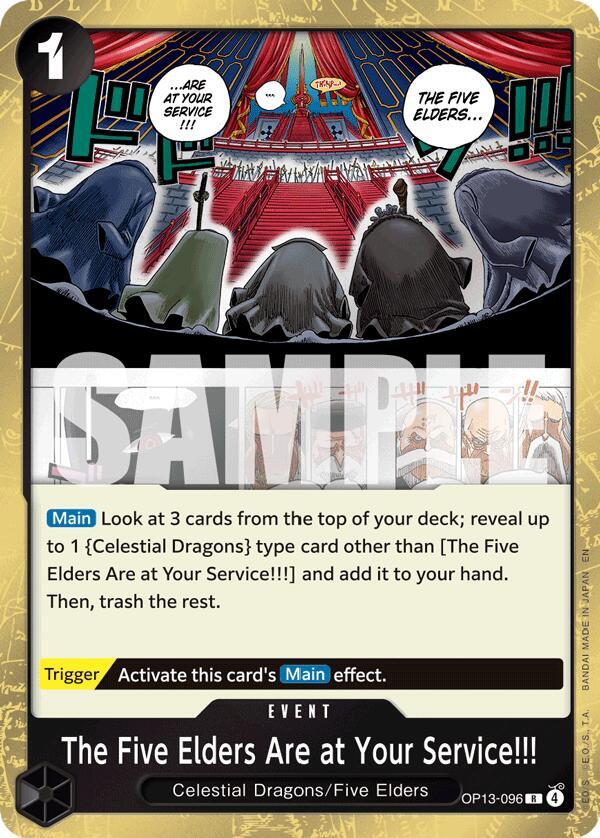 The Five Elders Are at Your Service!!! OP13-096 (Carrying On His Will)  - Foil