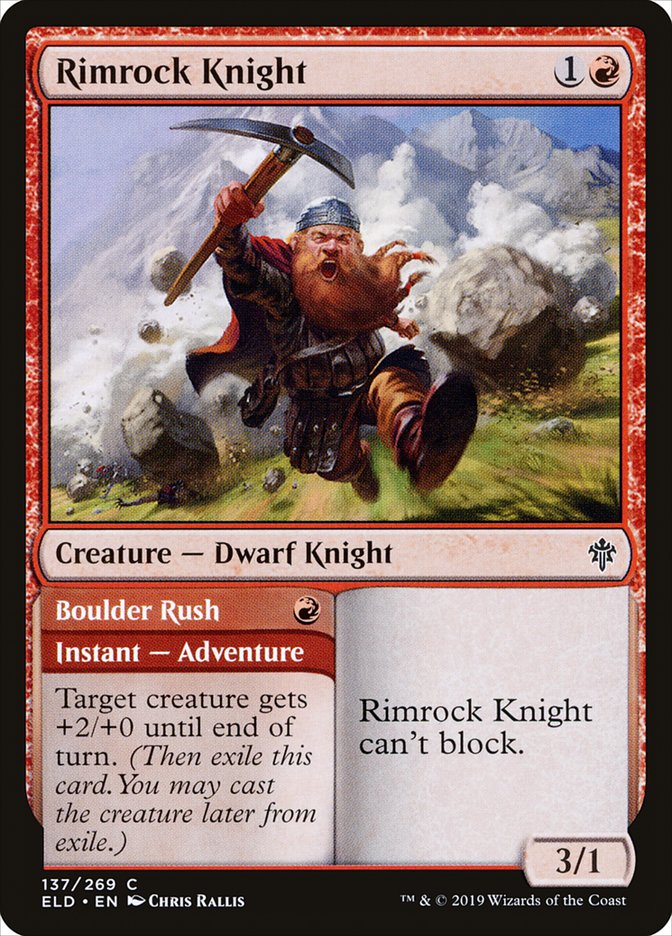 Rimrock Knight // Boulder Rush 137 (Throne of Eldraine) 