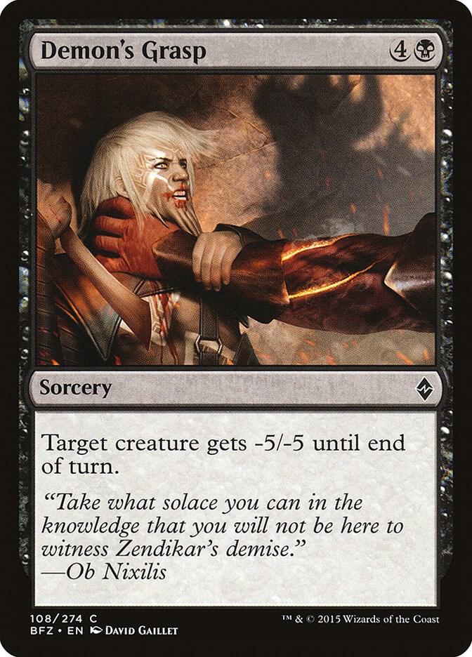 Demon's Grasp 108/274 (Battle for Zendikar) 