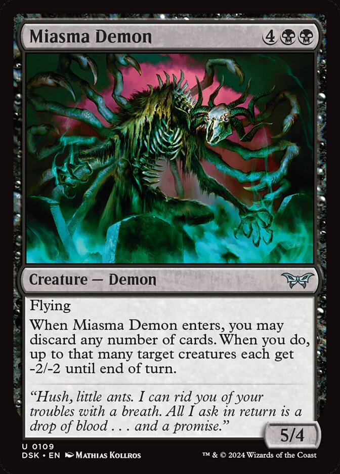 Miasma Demon 109 (Duskmourn: House of Horror) 