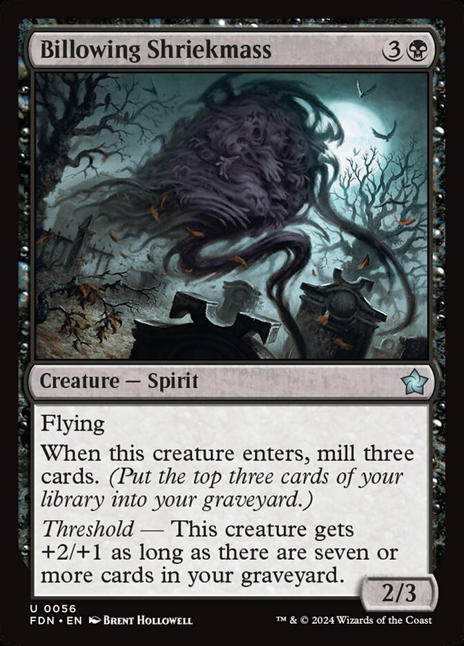 Billowing Shriekmass 56/291 (Foundations)  - Foil