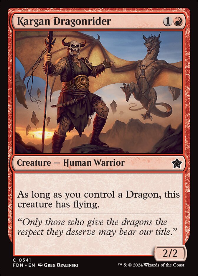 Kargan Dragonrider 541 (Foundations) 