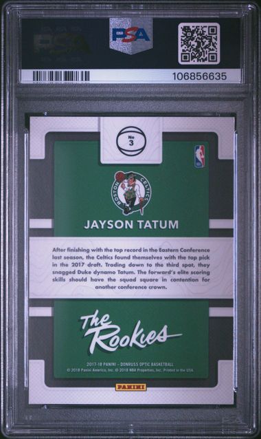 PSA 10 - 2017 Panini Optic - Jaydon Tatum - The Rookies